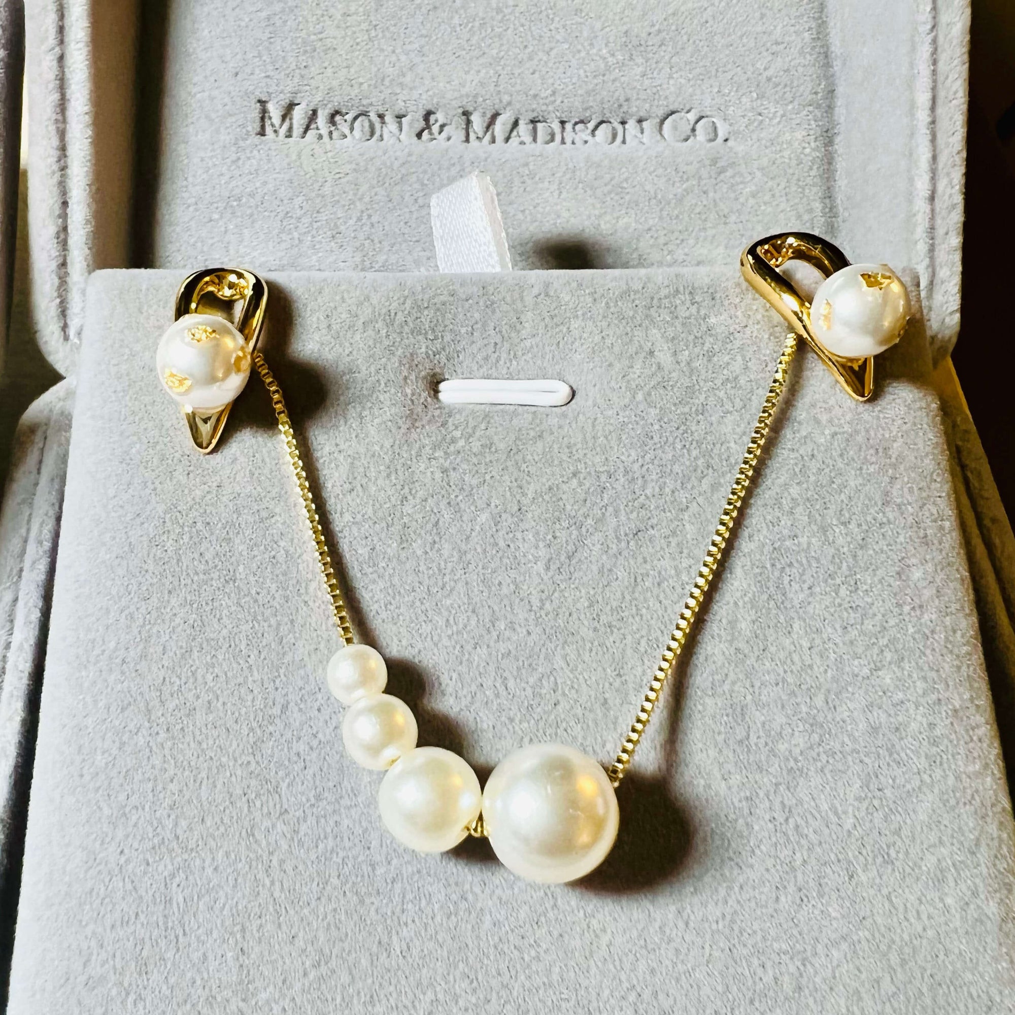 Genuine Premium White Pearl Pendant Necklace