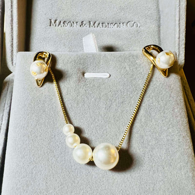 Best Gold Jewelry Gift | Best Aesthetic Yellow Gold Pearl Pendant Necklace Jewelry Gift for Women, Girls, Girlfriend, Mother, Wife, Daughter | Mason & Madison Co.